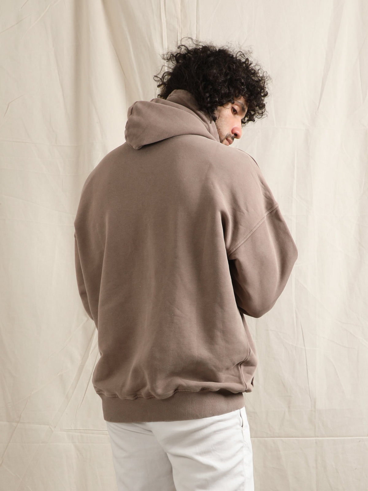 OVERDYED HEAVY WEIGHT HOODIE (BROWN) by GREY AREA
