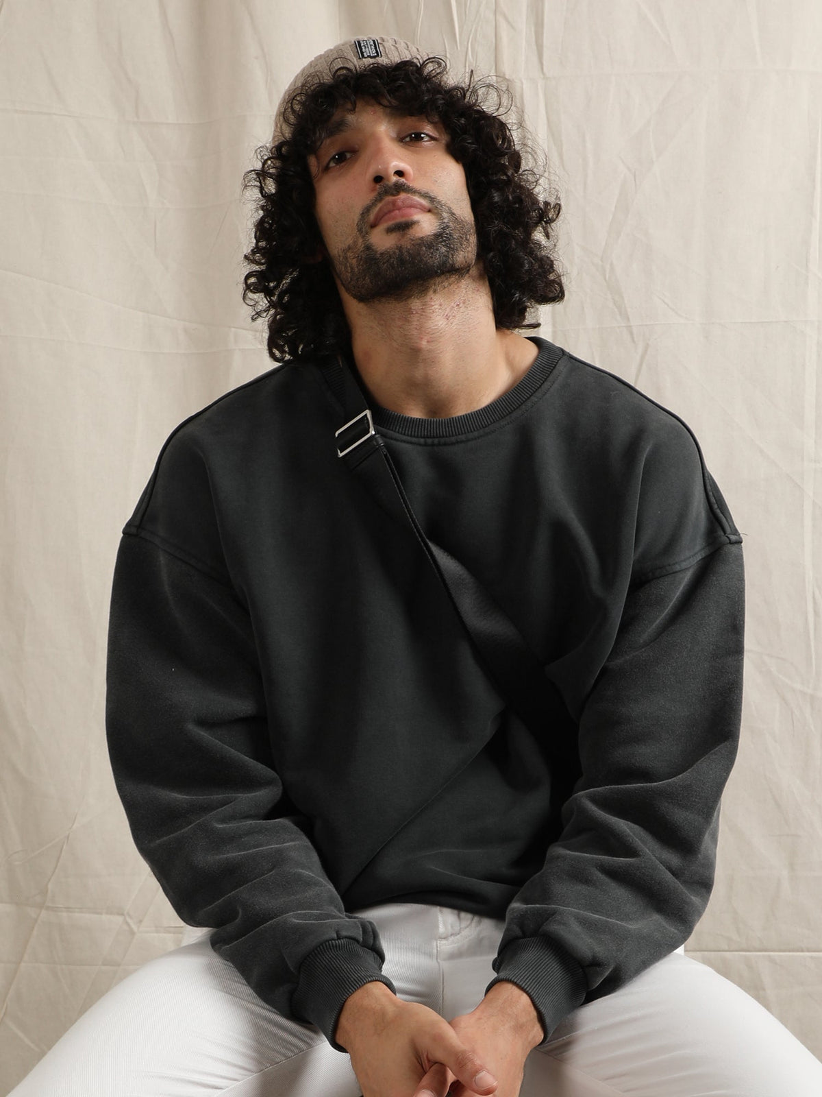 OVERDYED SWEATSHIRT (BLACK) by GREY AREA