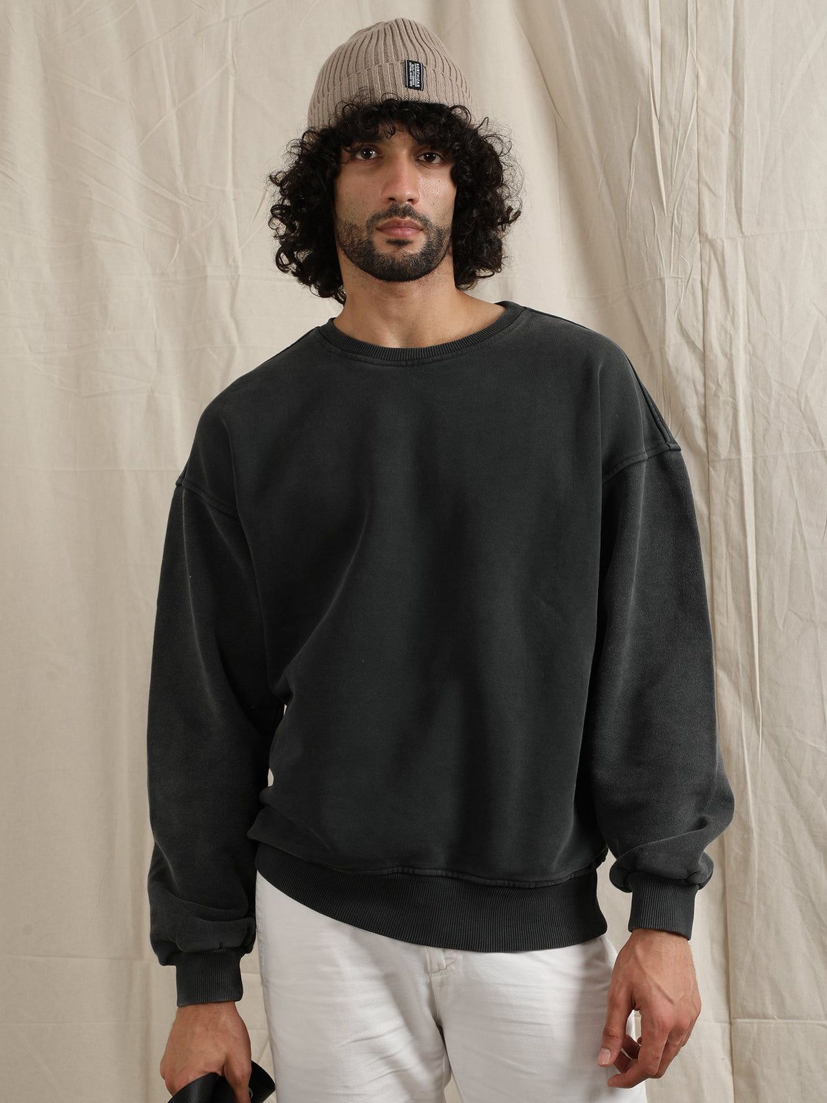 OVERDYED SWEATSHIRT (BLACK) by GREY AREA