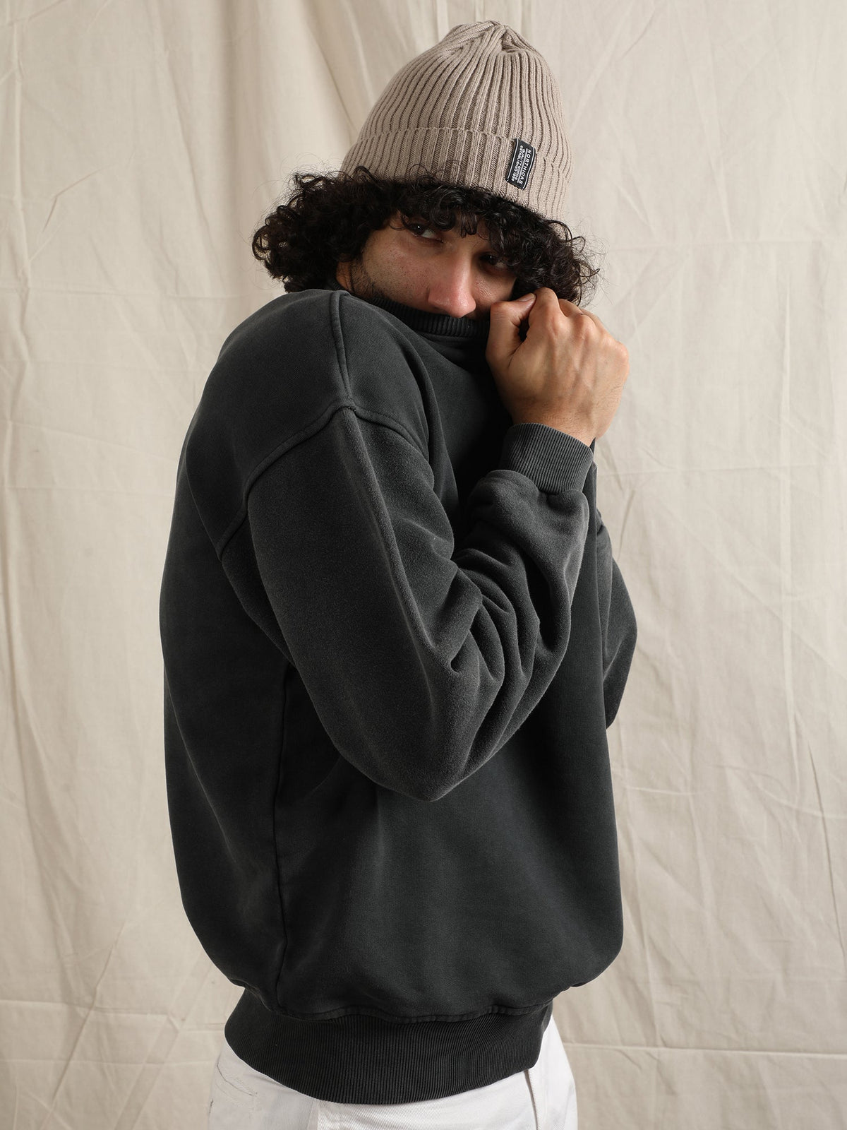 OVERDYED SWEATSHIRT (BLACK) by GREY AREA