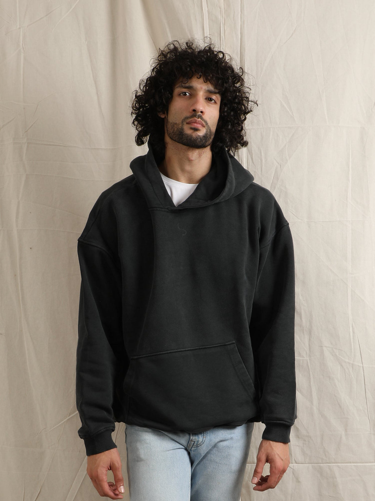 OVERDYED HEAVY WEIGHT HOODIE (BLACK) by GREY AREA