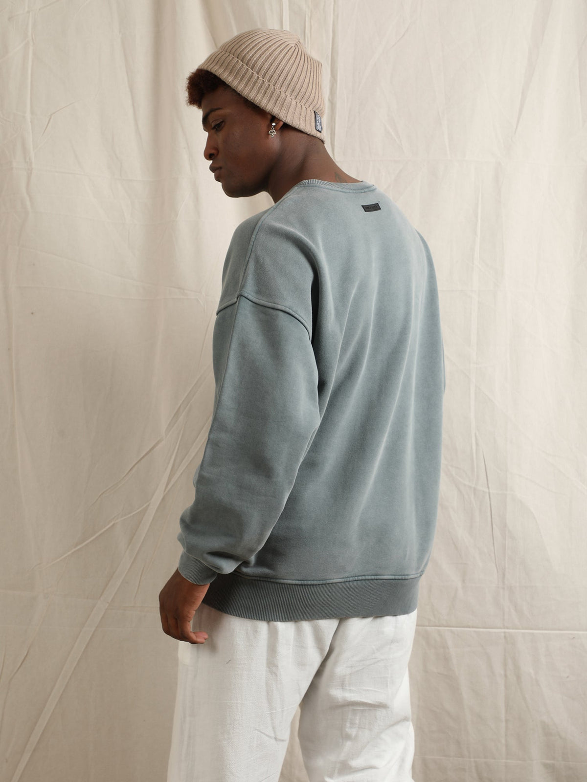 OVERDYED SWEATSHIRT (GREY TEAL) by GREY AREA