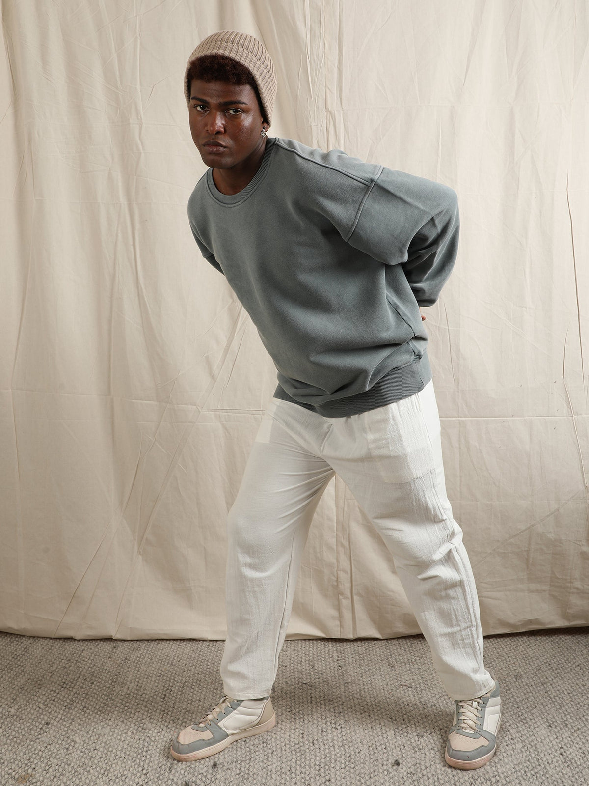 OVERDYED SWEATSHIRT (GREY TEAL) by GREY AREA