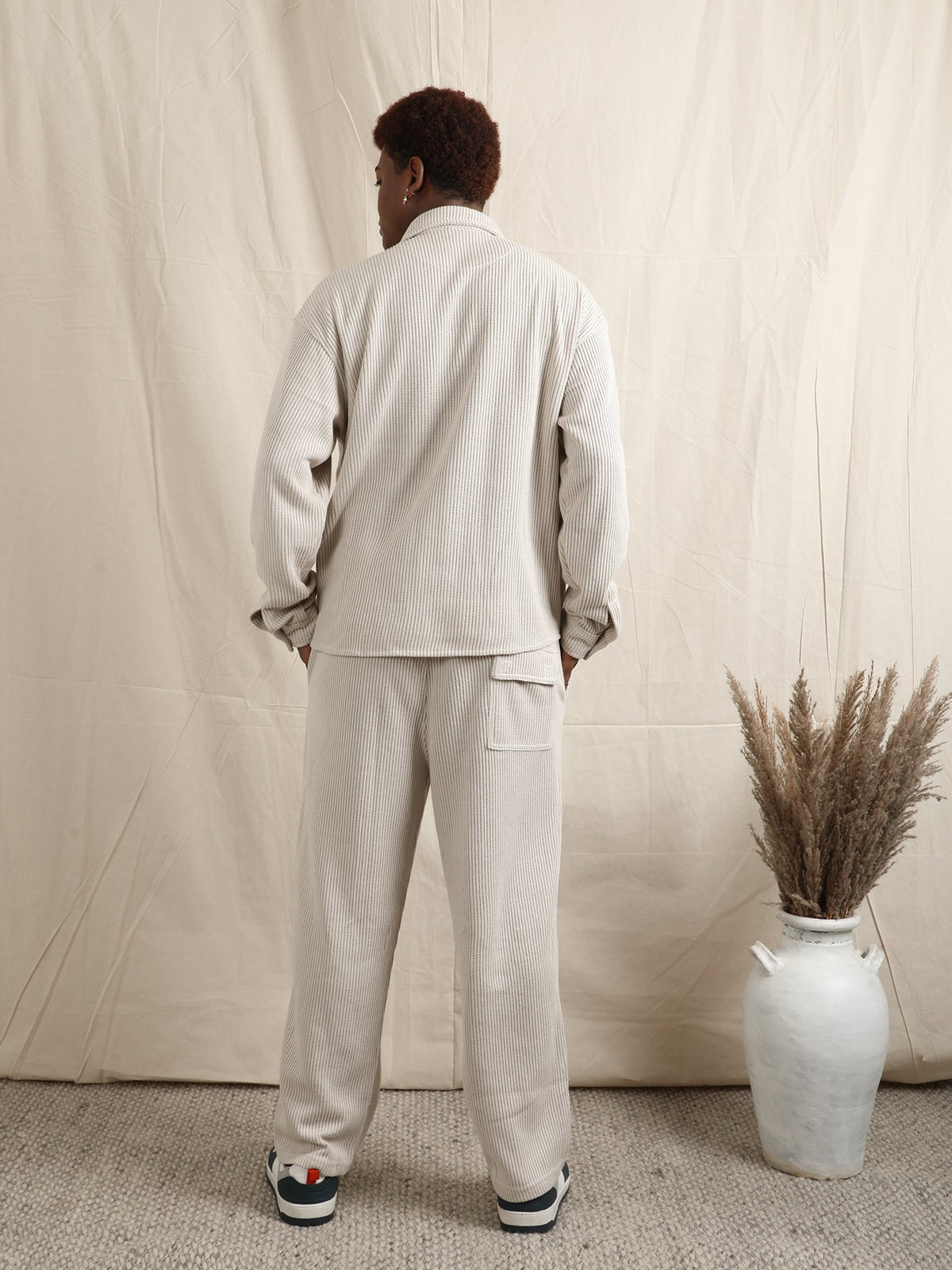 CO-ORD IN SWEATER KNIT FABRIC (CREAM) by GREY AREA