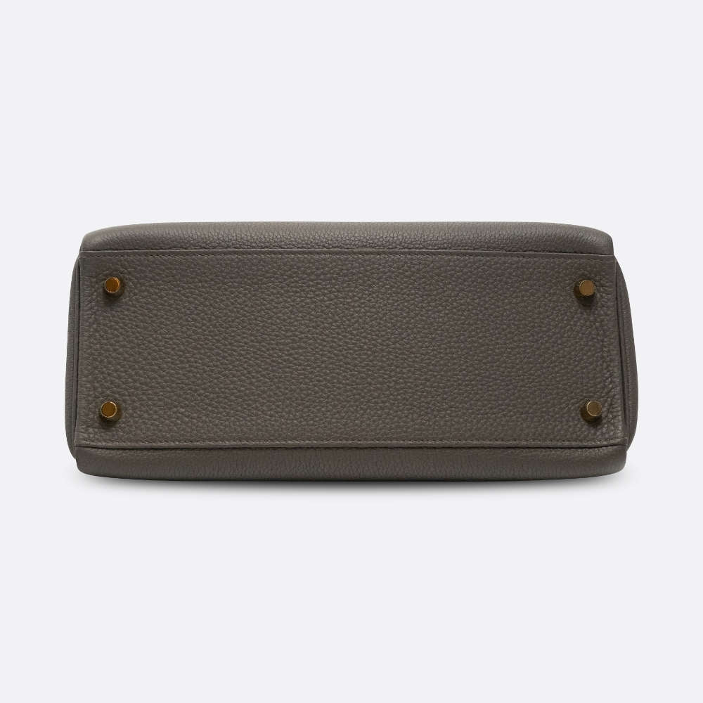 Hermès Kelly 28 Retourne – Etain Togo Leather with Gold Hardware (2021 Z Stamp) - Zeuskicks