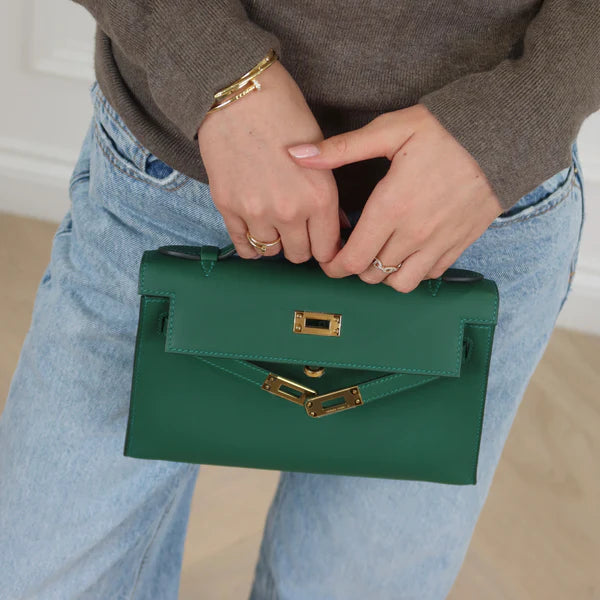 Hermès Swift Kelly Pochette Clutch – Vert Vertigo
