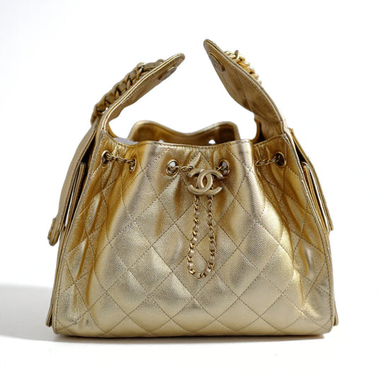 Chanel 26C Small Hobo Bag — Gold Metallic - Zeuskicks