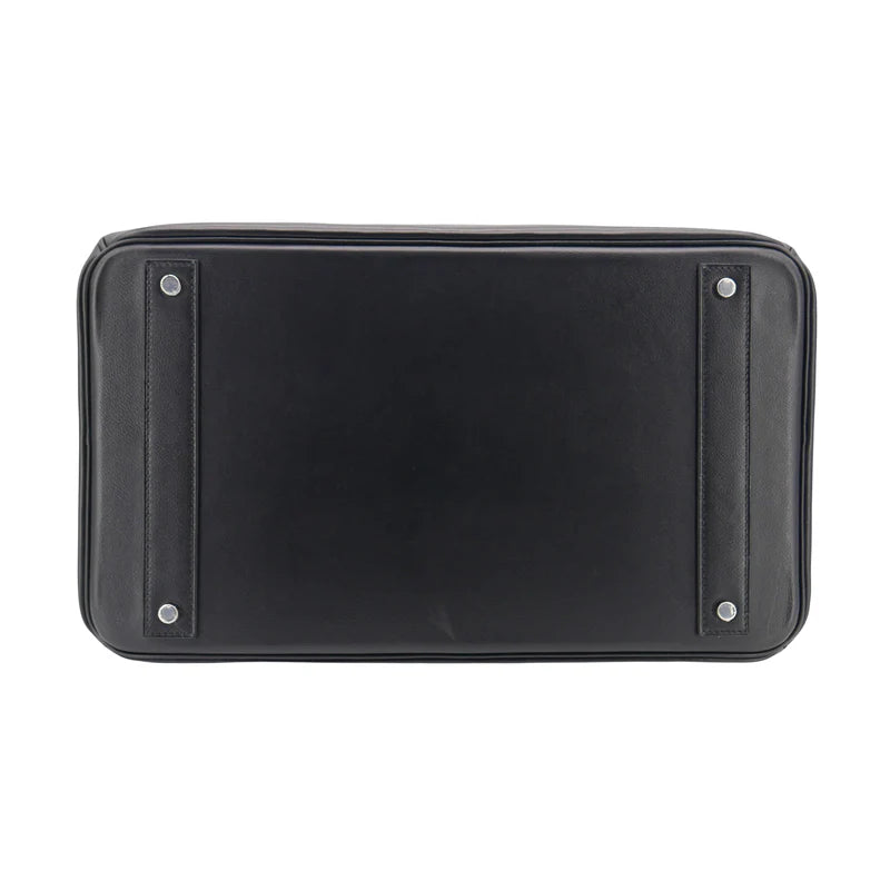 Hermès 40cm HAC – Rock Black Volupto Leather with Palladium Hardware