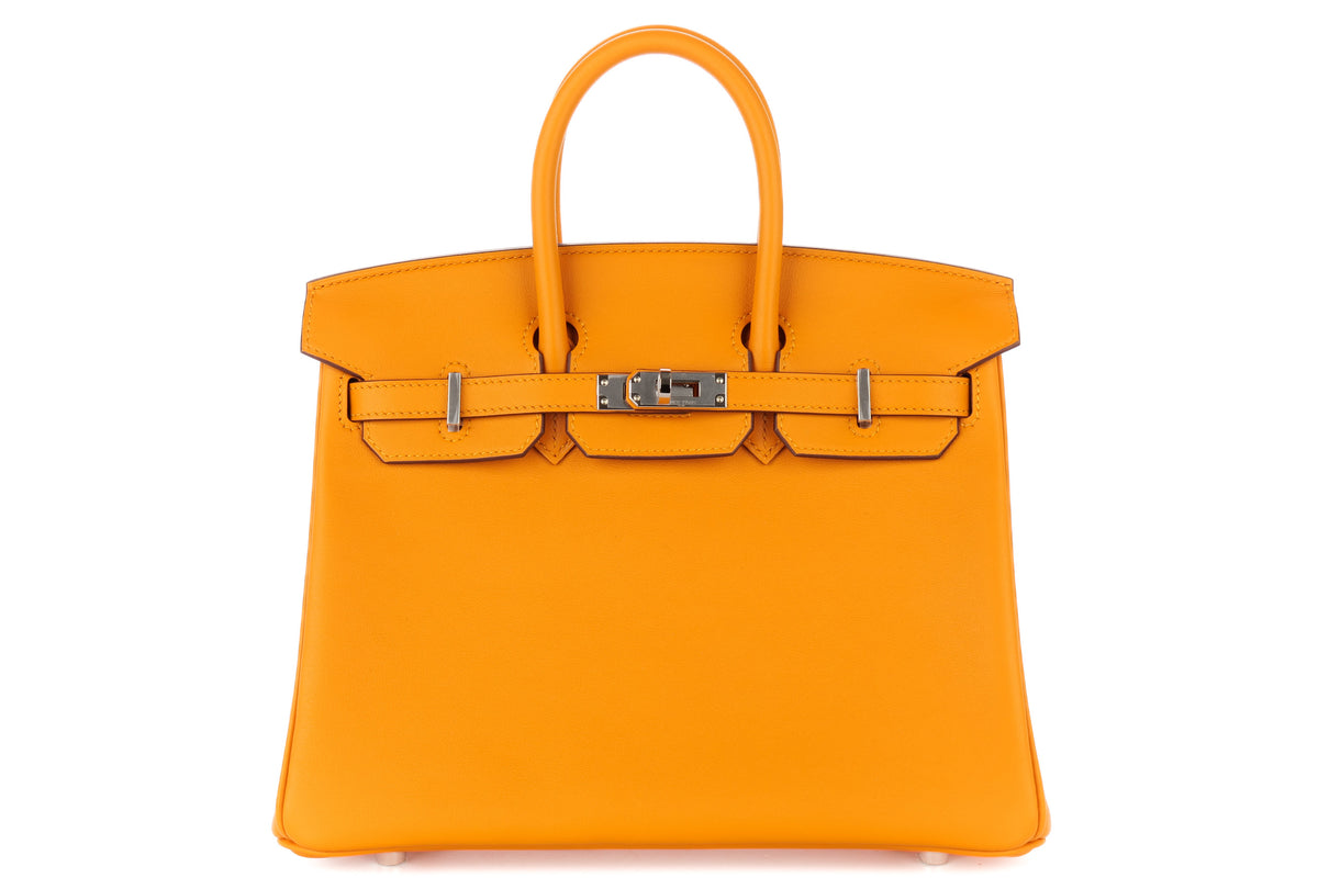 Hermès Birkin 25 Apricot Swift Palladium Hardware - view 1