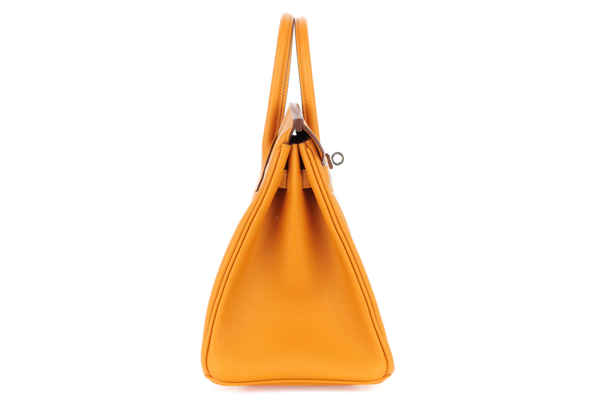 Hermès Birkin 25 Apricot Swift Palladium Hardware - view 5