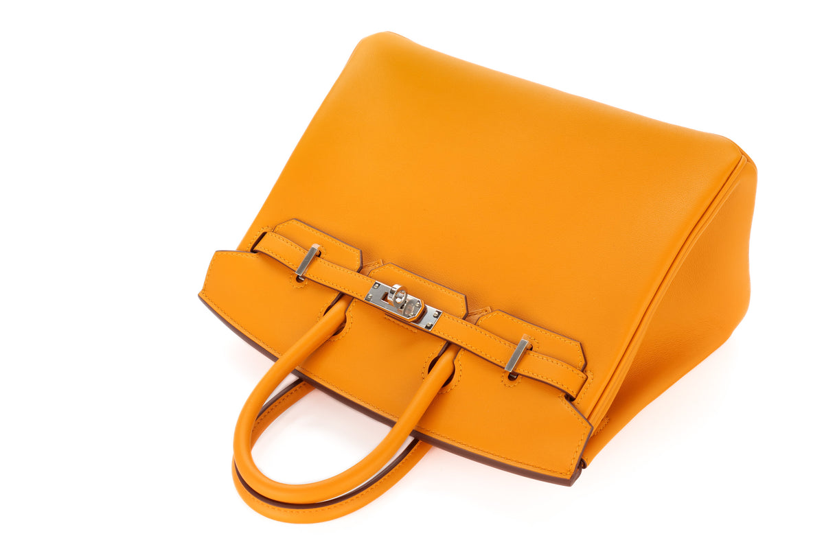 Hermès Birkin 25 Apricot Swift Palladium Hardware - view 8