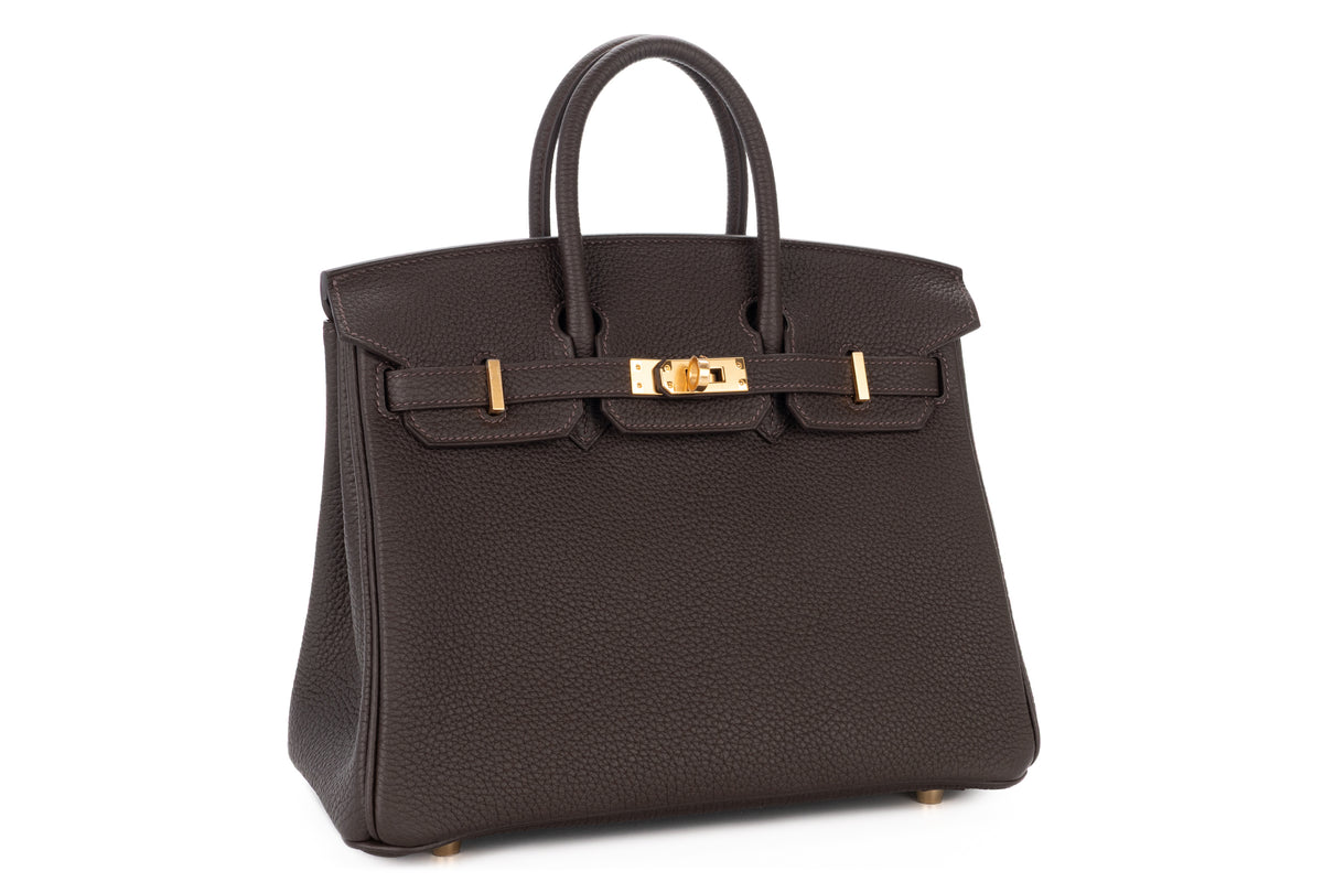 Hermès Birkin 25 Bai Brun Togo Gold Hardware - view 2