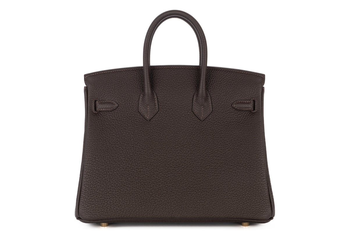 Hermès Birkin 25 Bai Brun Togo Gold Hardware - view 3
