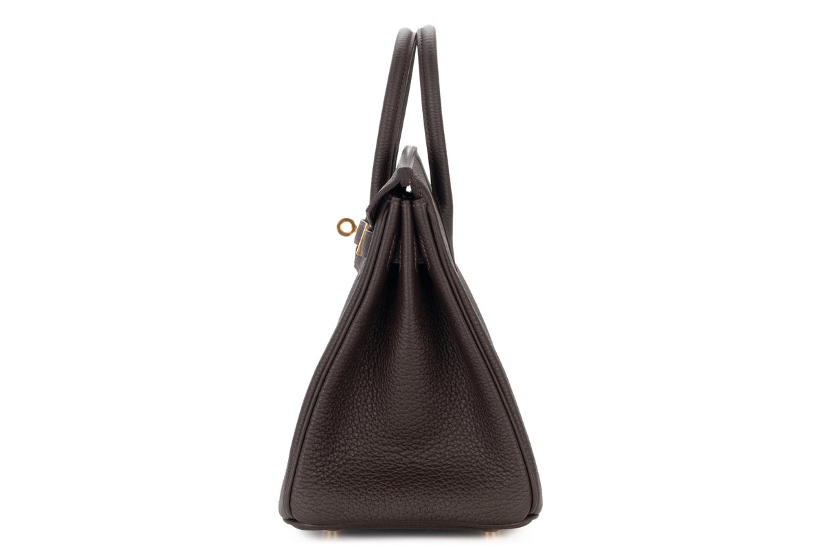 Hermès Birkin 25 Bai Brun Togo Gold Hardware - view 4