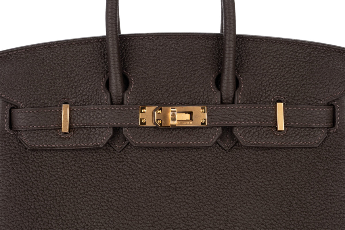 Hermès Birkin 25 Bai Brun Togo Gold Hardware - view 7