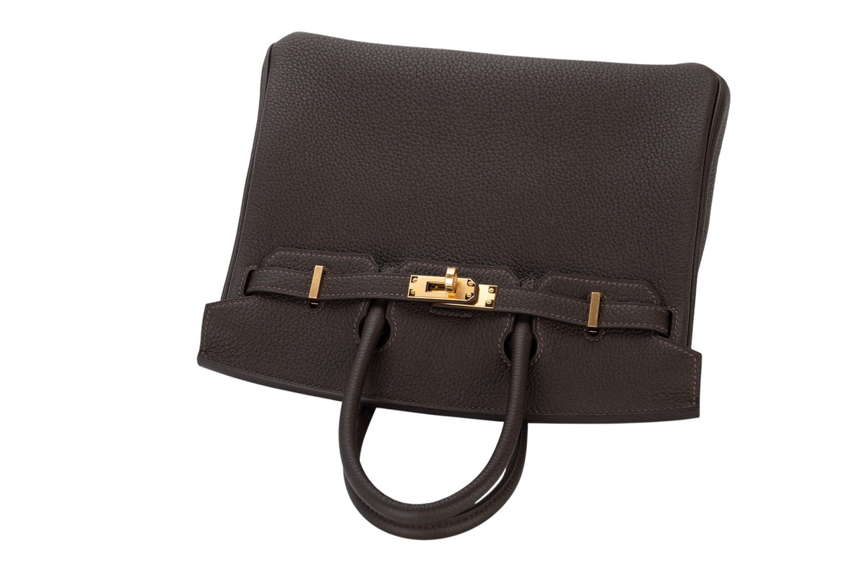 Hermès Birkin 25 Bai Brun Togo Gold Hardware - view 8