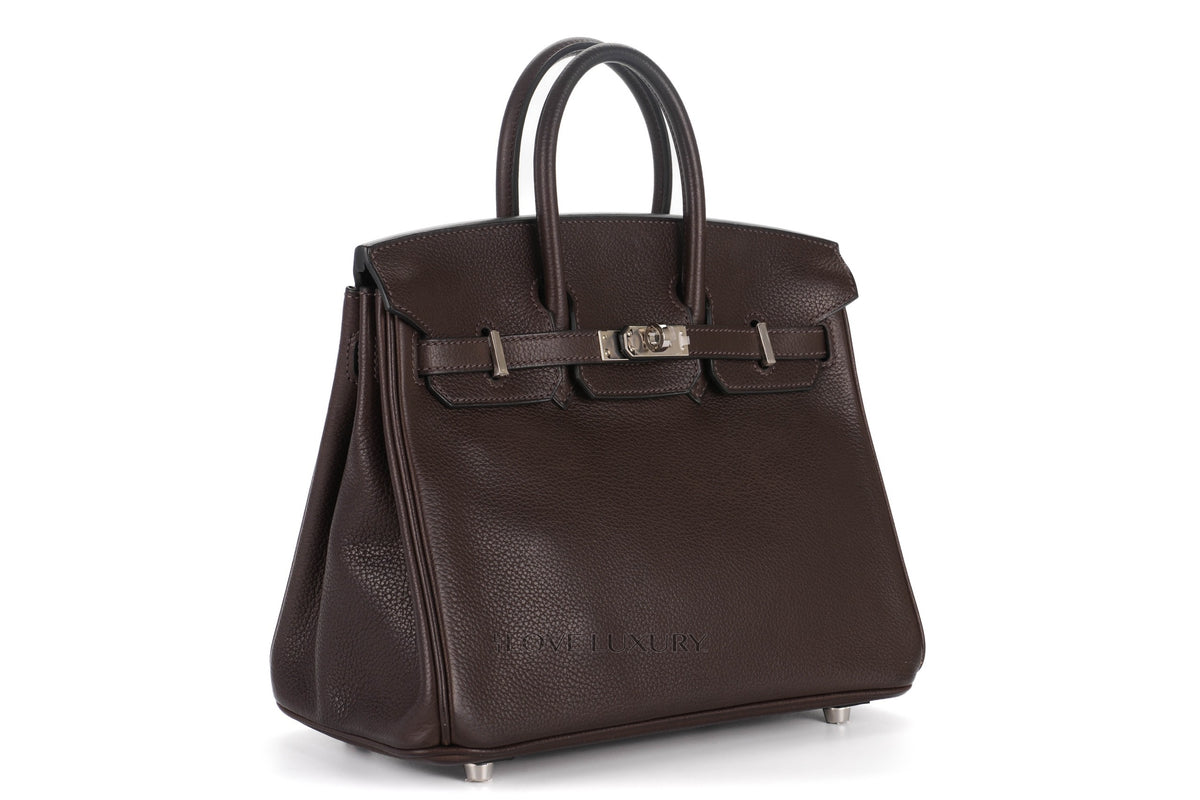 Hermès Birkin 25 Ebene Barenia Palladium Hardware - view 2