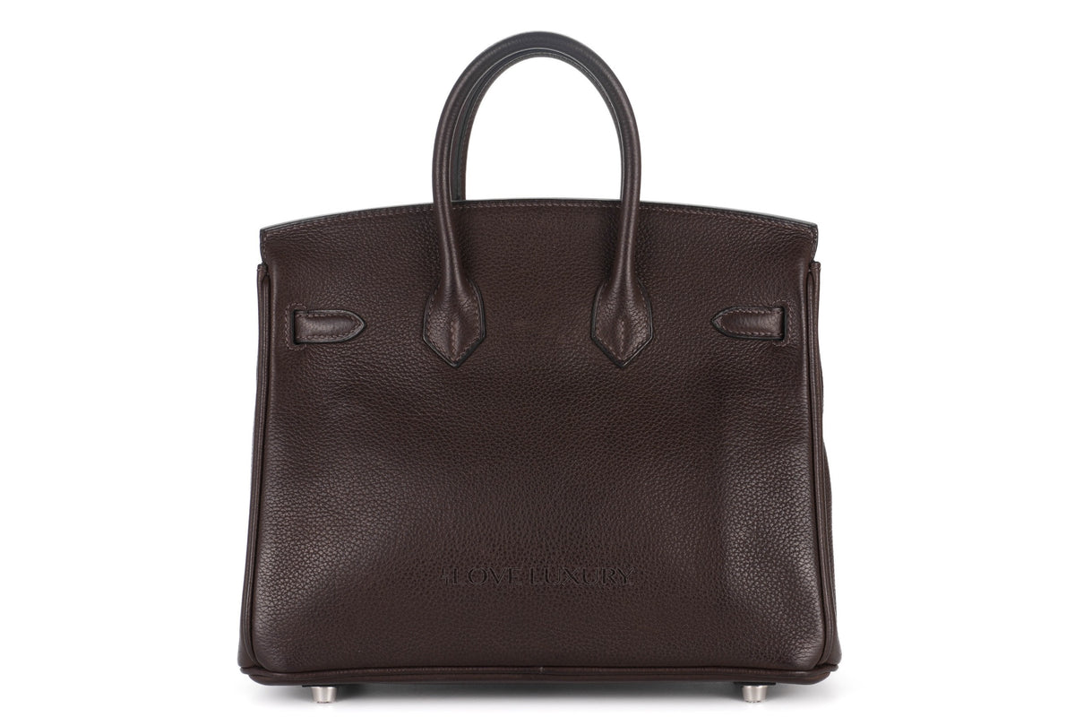 Hermès Birkin 25 Ebene Barenia Palladium Hardware - view 3