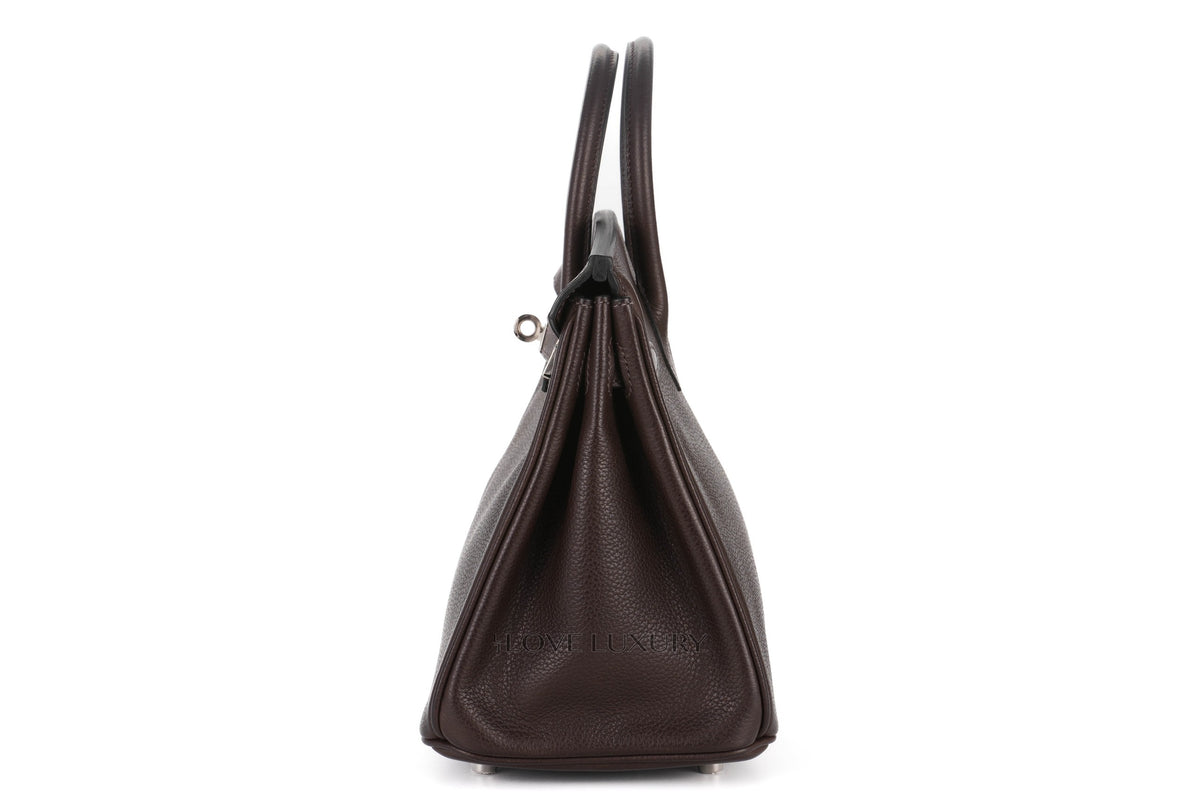 Hermès Birkin 25 Ebene Barenia Palladium Hardware - view 4
