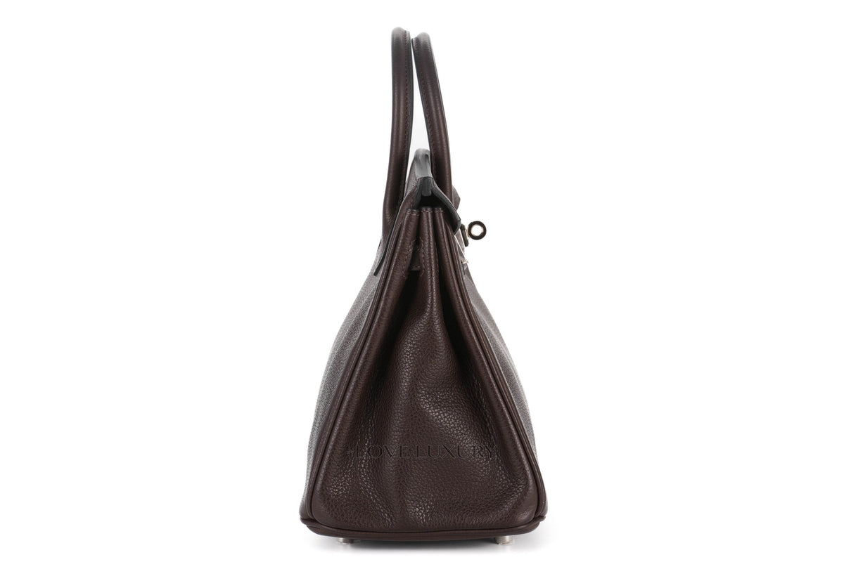 Hermès Birkin 25 Ebene Barenia Palladium Hardware - view 5