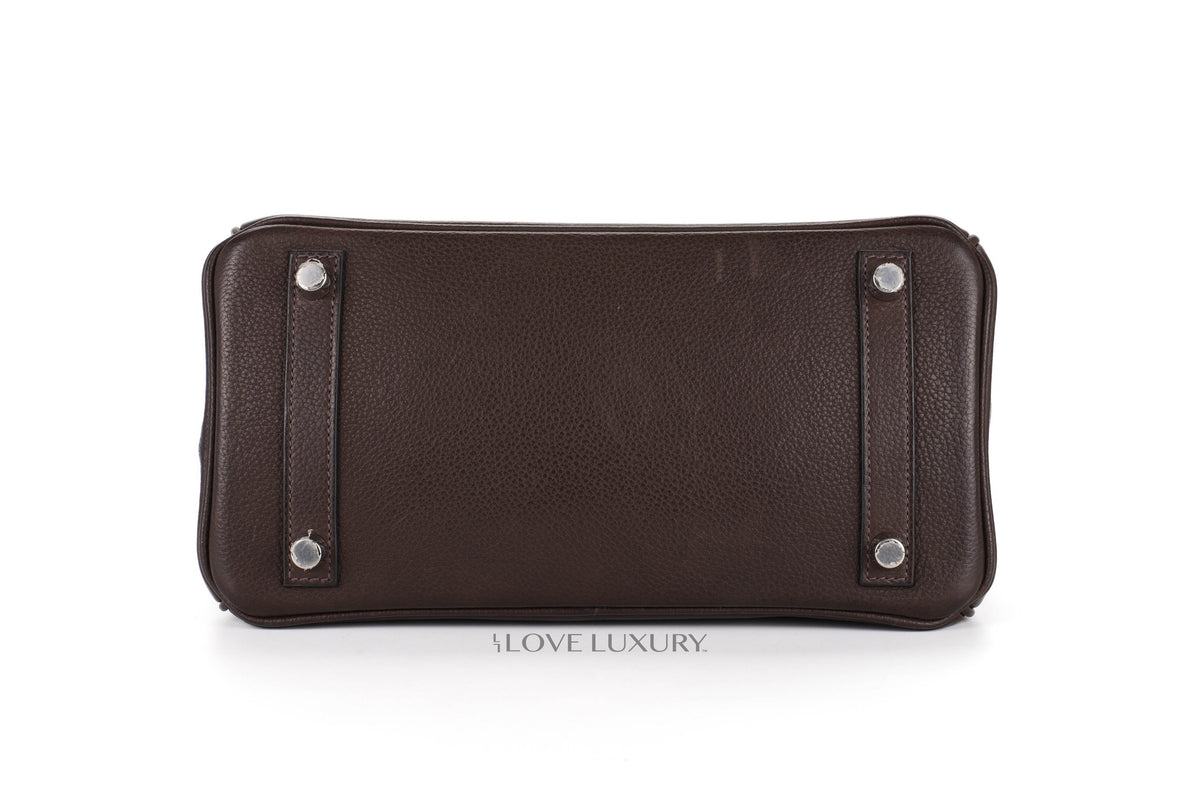 Hermès Birkin 25 Ebene Barenia Palladium Hardware - view 6