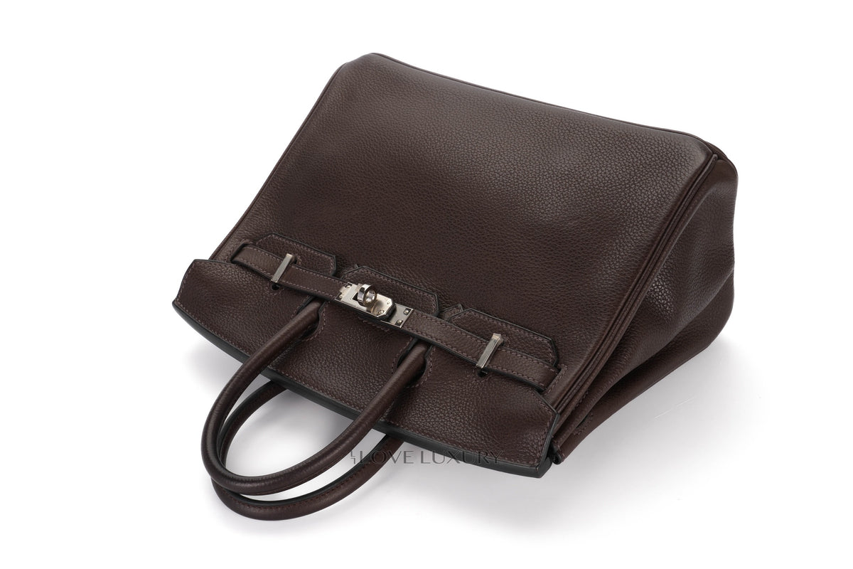 Hermès Birkin 25 Ebene Barenia Palladium Hardware - view 8