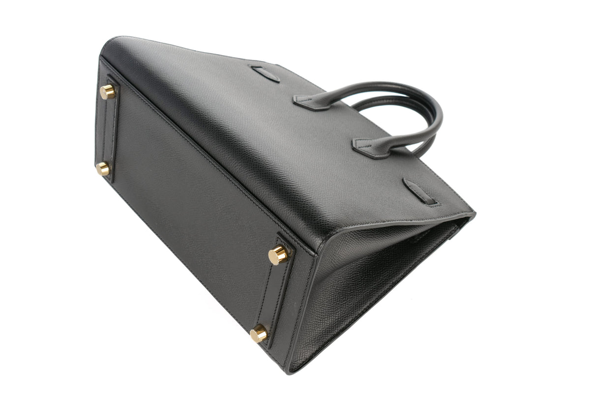 Hermès Birkin 25 Black Epsom Sellier Gold Hardware - view 12