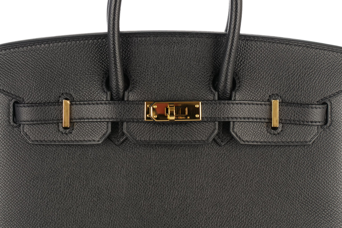 Hermès Birkin 25 Black Epsom Sellier Gold Hardware - view 7