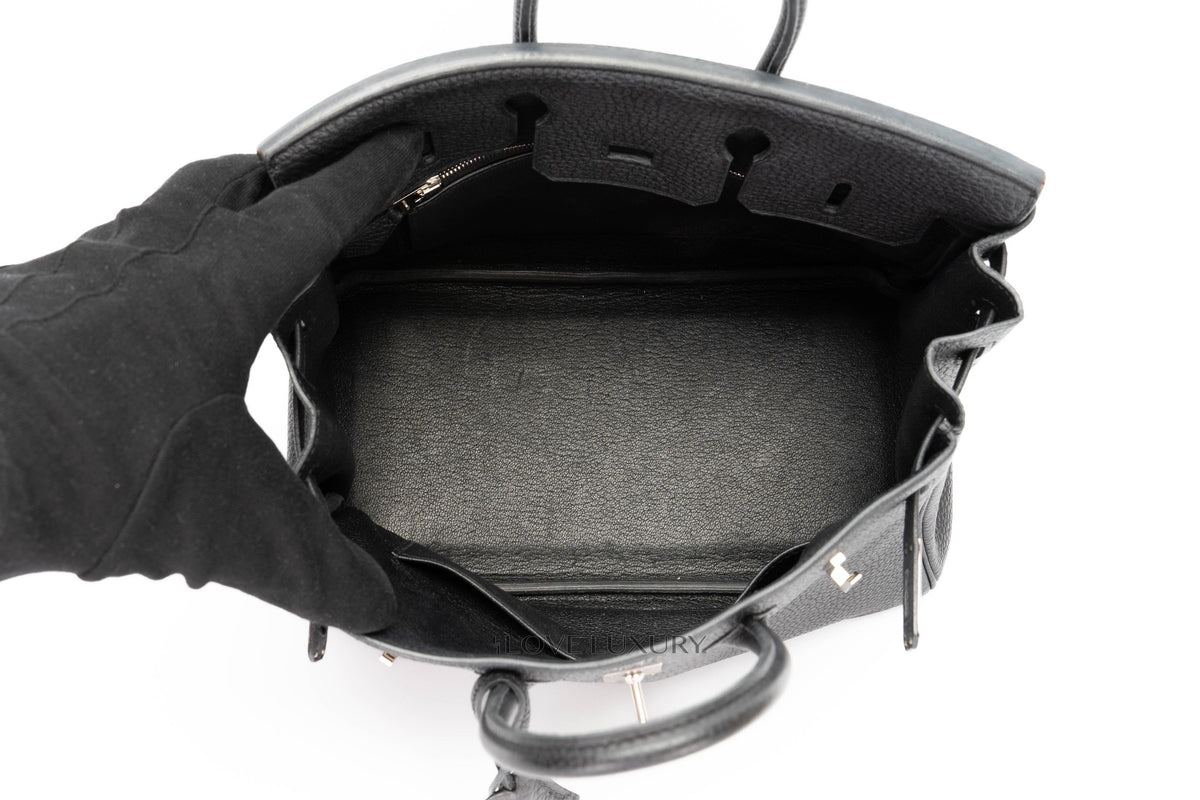 Hermès Birkin 25 Black Togo Palladium Hardware - view 13
