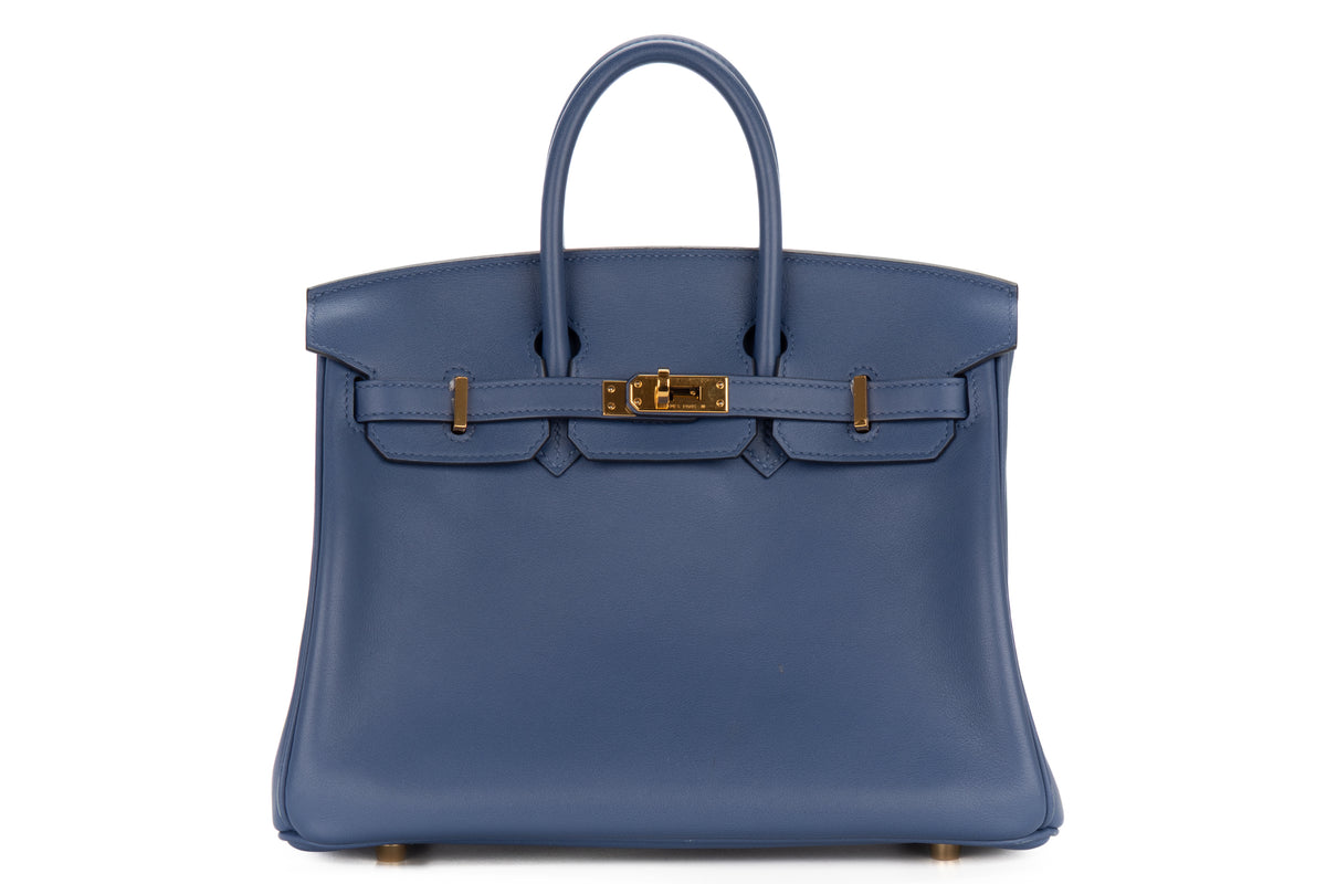 Hermès Birkin 25 Bleu Brighton Swift Gold Hardware - view 1