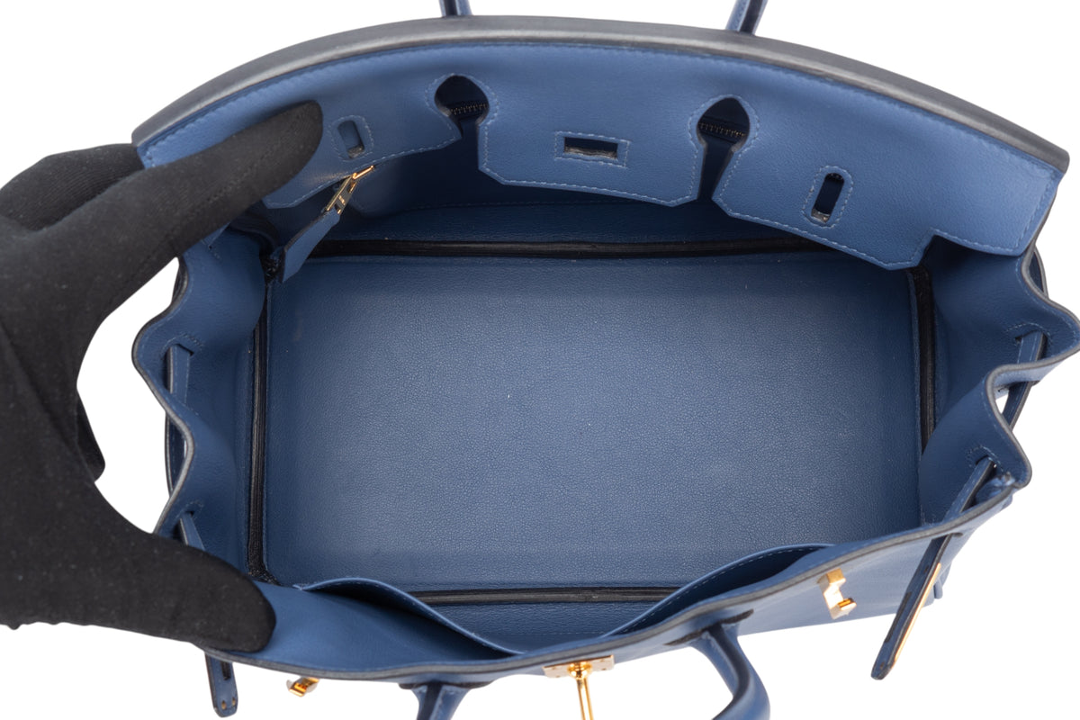 Hermès Birkin 25 Bleu Brighton Swift Gold Hardware - view 10