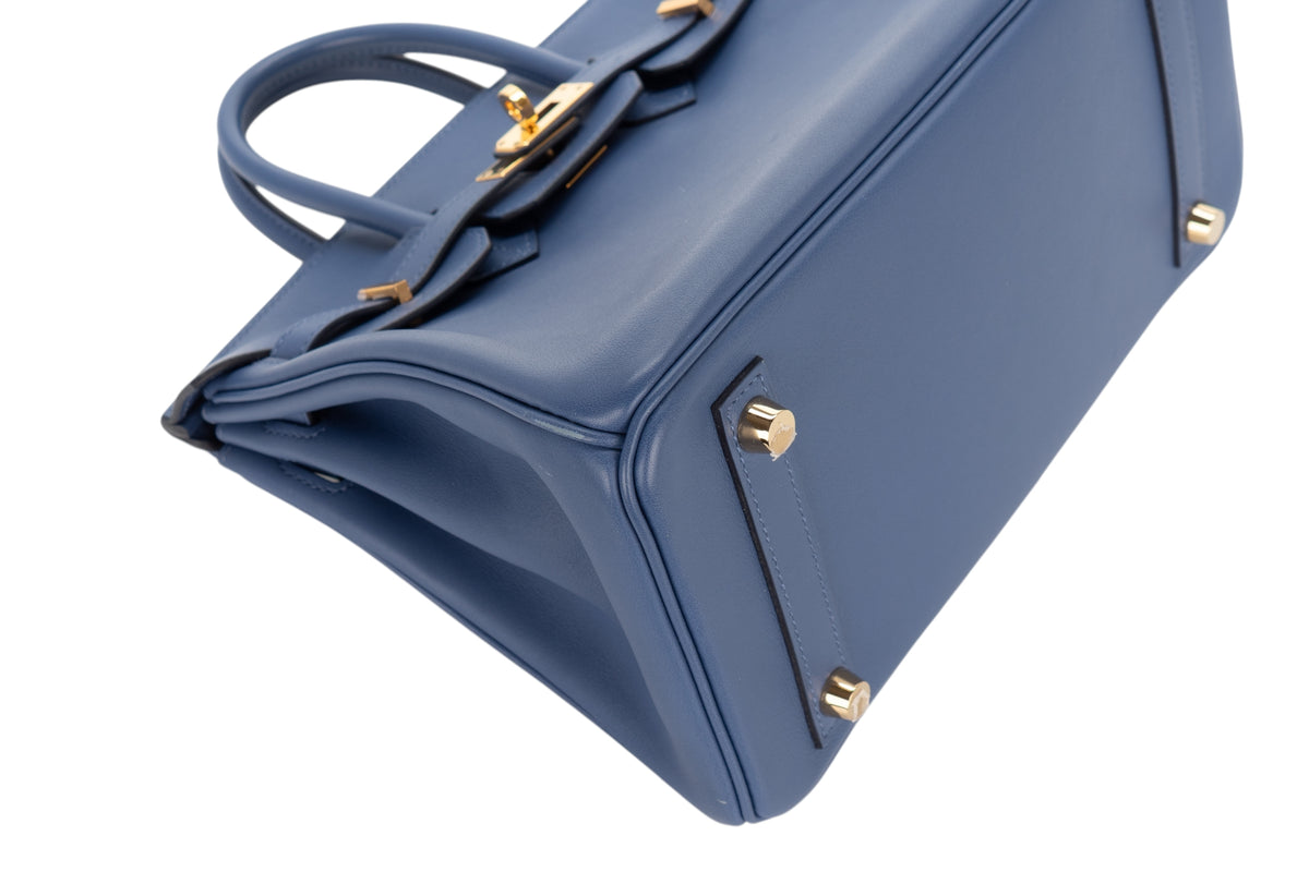 Hermès Birkin 25 Bleu Brighton Swift Gold Hardware - view 11