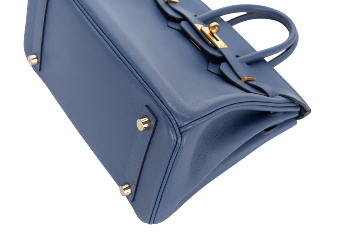 Hermès Birkin 25 Bleu Brighton Swift Gold Hardware - view 12