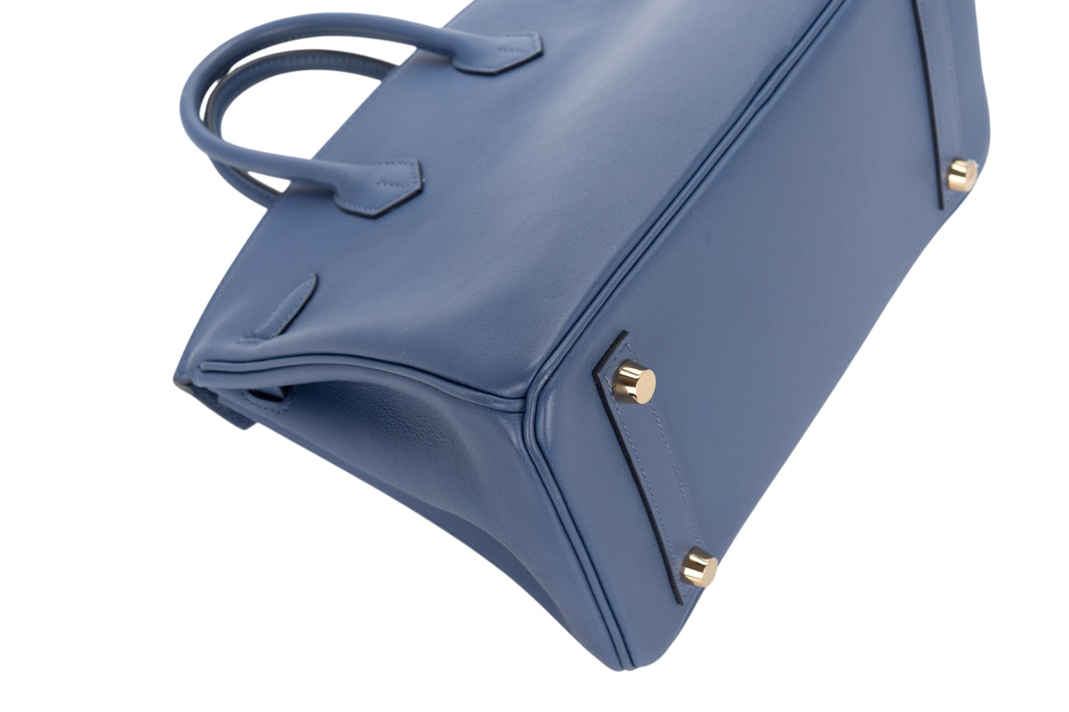Hermès Birkin 25 Bleu Brighton Swift Gold Hardware - view 13