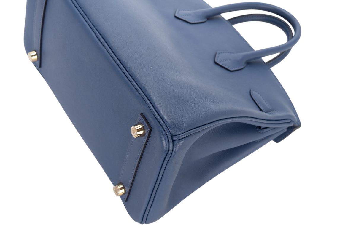 Hermès Birkin 25 Bleu Brighton Swift Gold Hardware - view 14