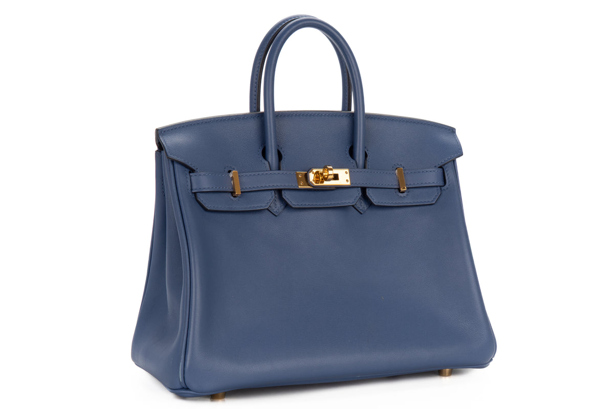 Hermès Birkin 25 Bleu Brighton Swift Gold Hardware - view 2