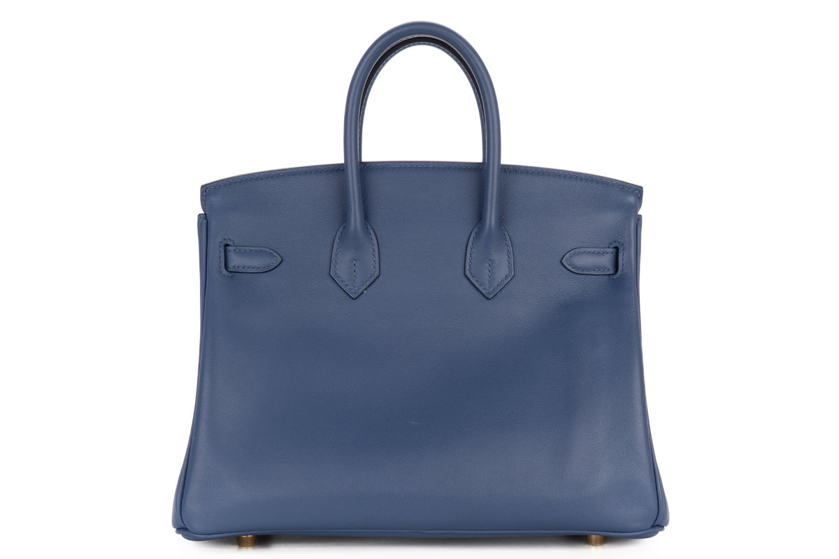 Hermès Birkin 25 Bleu Brighton Swift Gold Hardware - view 3