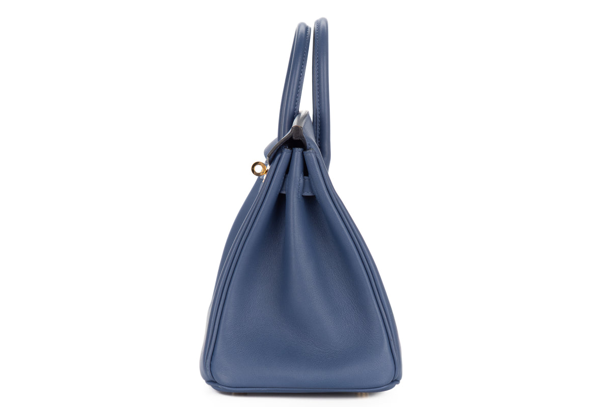 Hermès Birkin 25 Bleu Brighton Swift Gold Hardware - view 4