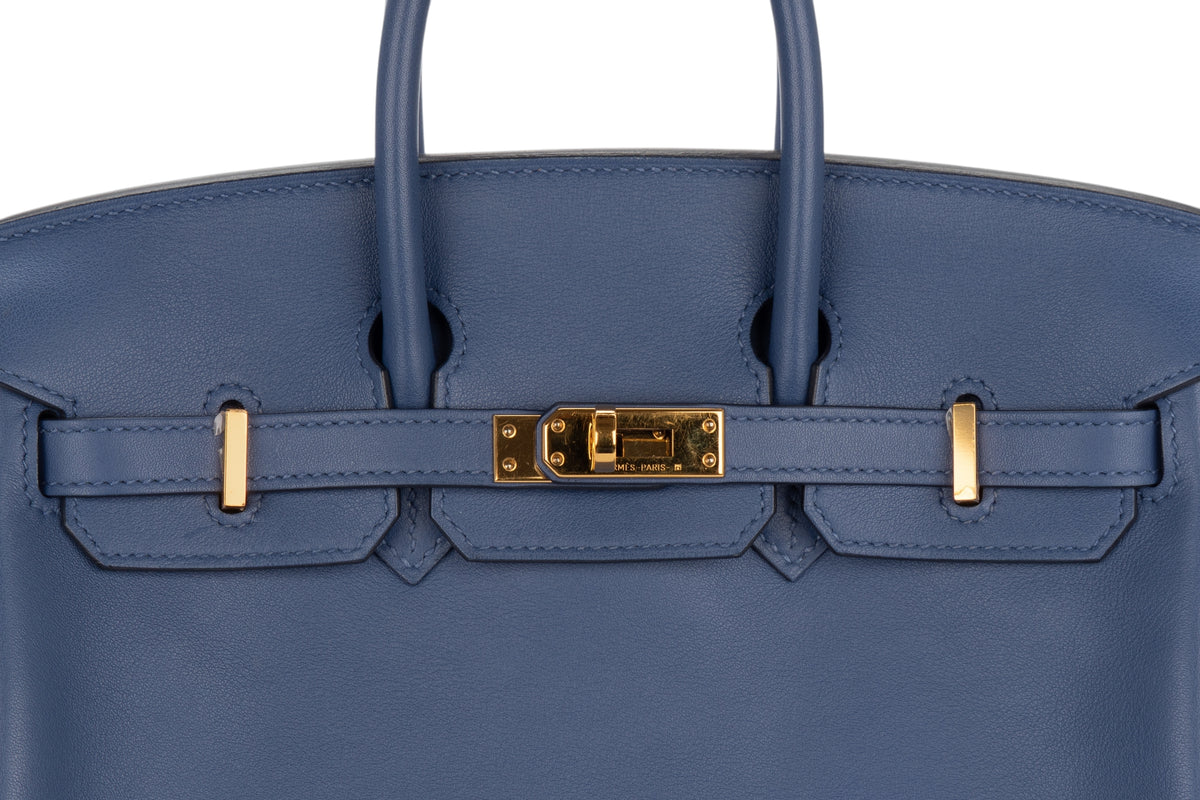 Hermès Birkin 25 Bleu Brighton Swift Gold Hardware - view 7