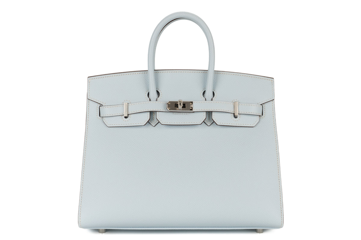 Hermès Birkin 25 Bleu Brume Epsom Sellier Palladium Hardware - view 1