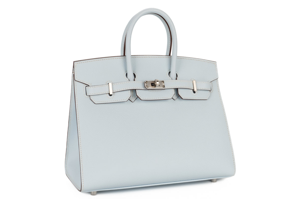 Hermès Birkin 25 Bleu Brume Epsom Sellier Palladium Hardware - view 2