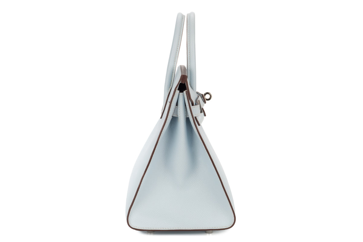 Hermès Birkin 25 Bleu Brume Epsom Sellier Palladium Hardware - view 5
