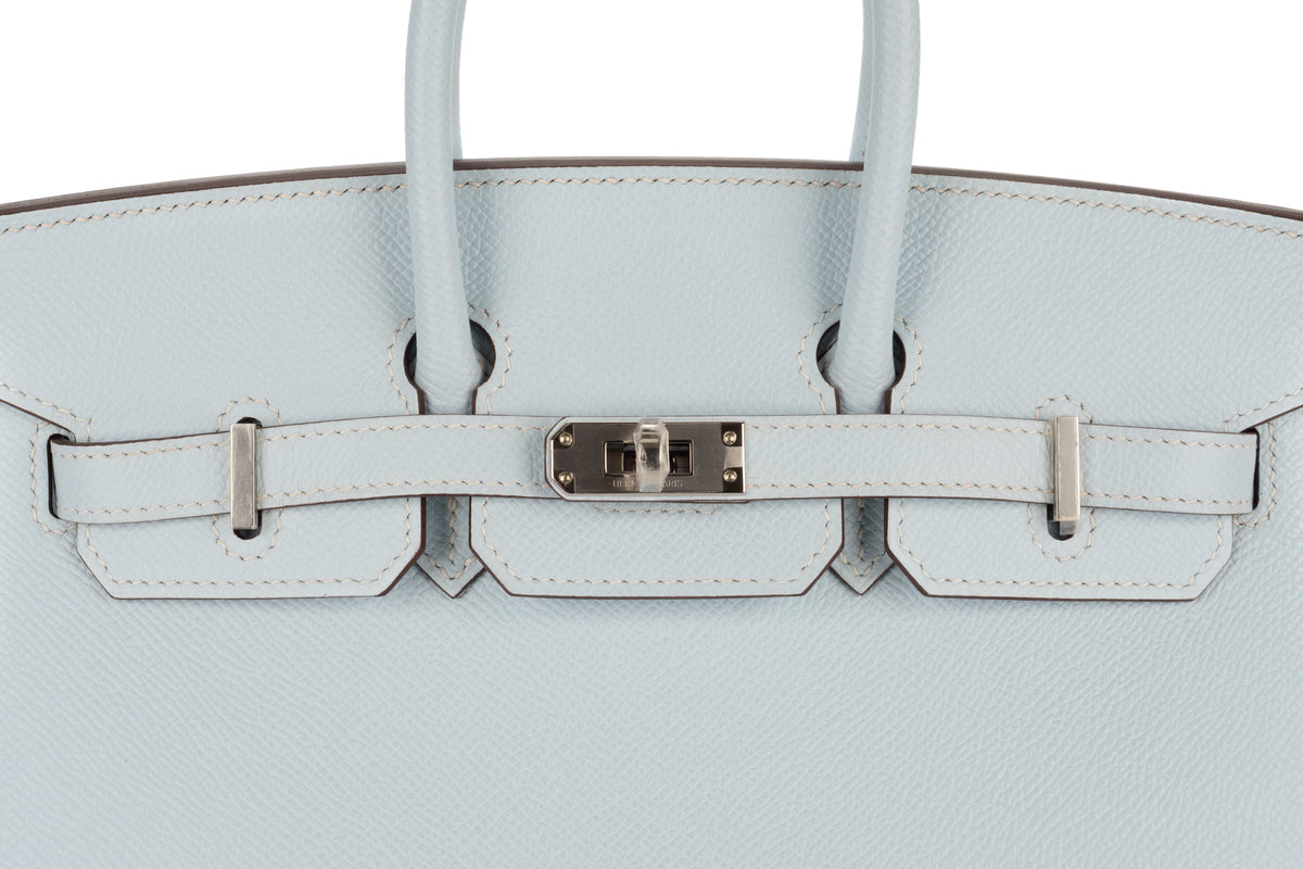 Hermès Birkin 25 Bleu Brume Epsom Sellier Palladium Hardware - view 7