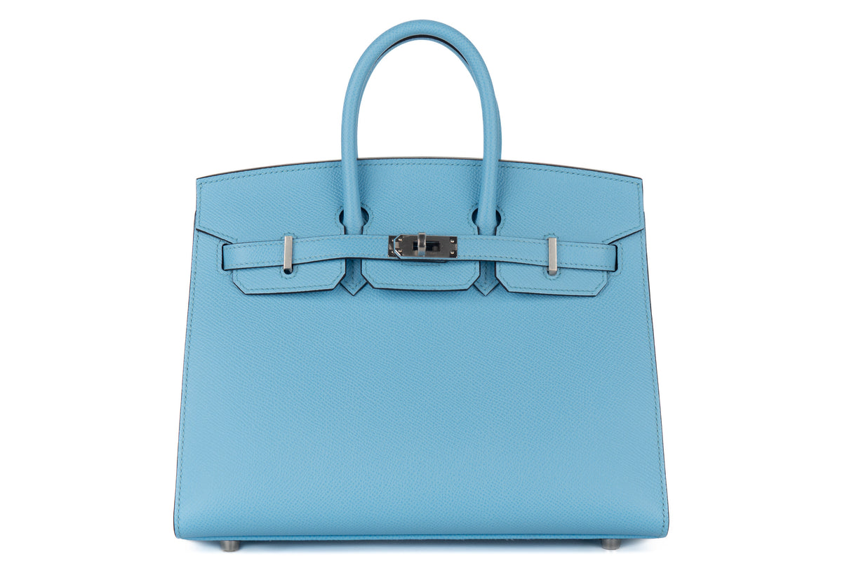 Hermès Birkin 25 Bleu Celeste Epsom Sellier Palladium Hardware - view 1