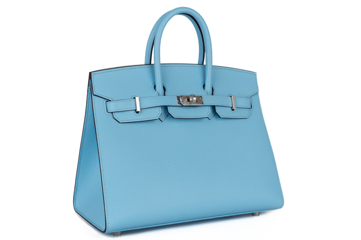 Hermès Birkin 25 Bleu Celeste Epsom Sellier Palladium Hardware - view 2