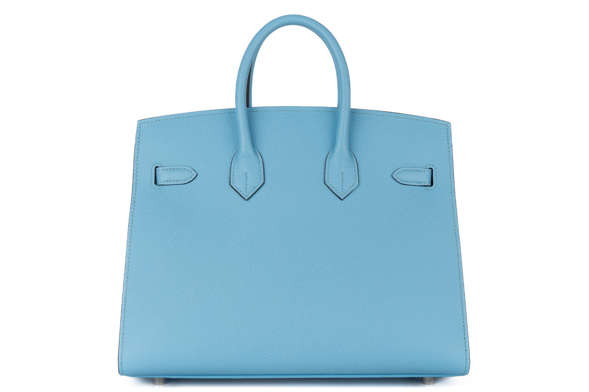 Hermès Birkin 25 Bleu Celeste Epsom Sellier Palladium Hardware - view 3
