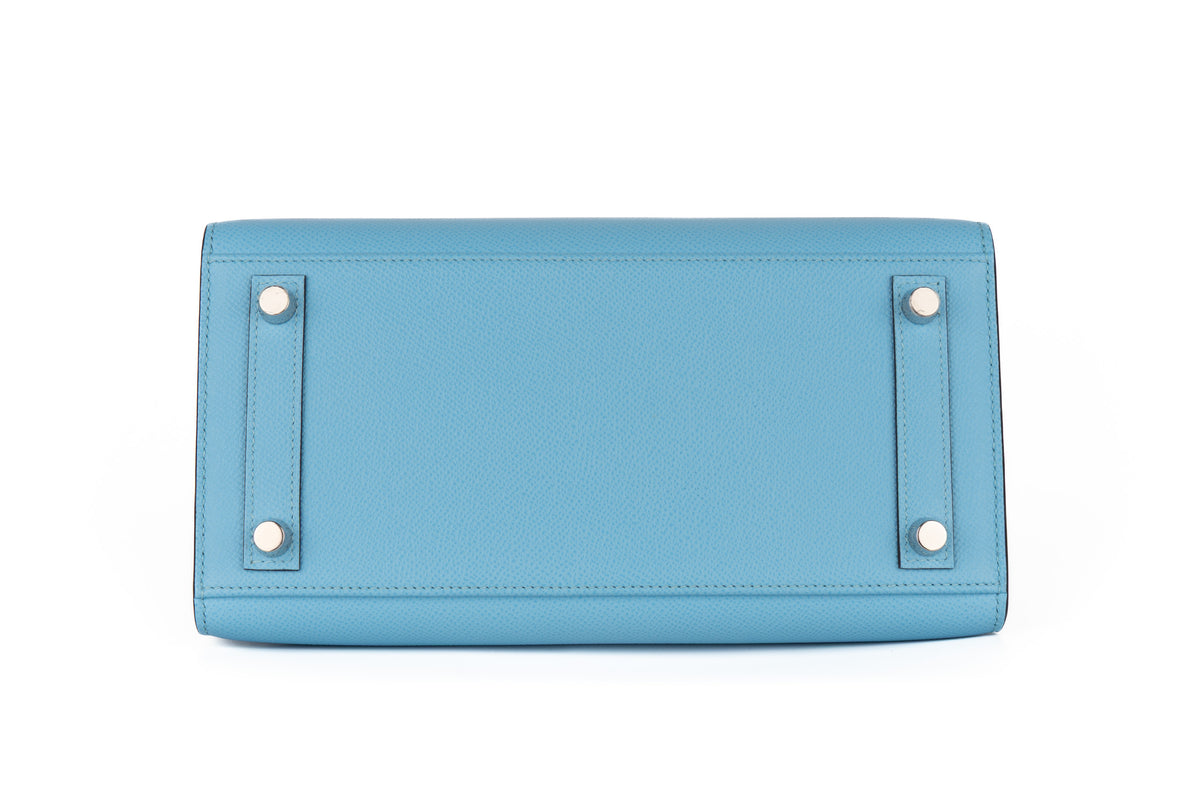 Hermès Birkin 25 Bleu Celeste Epsom Sellier Palladium Hardware - view 6