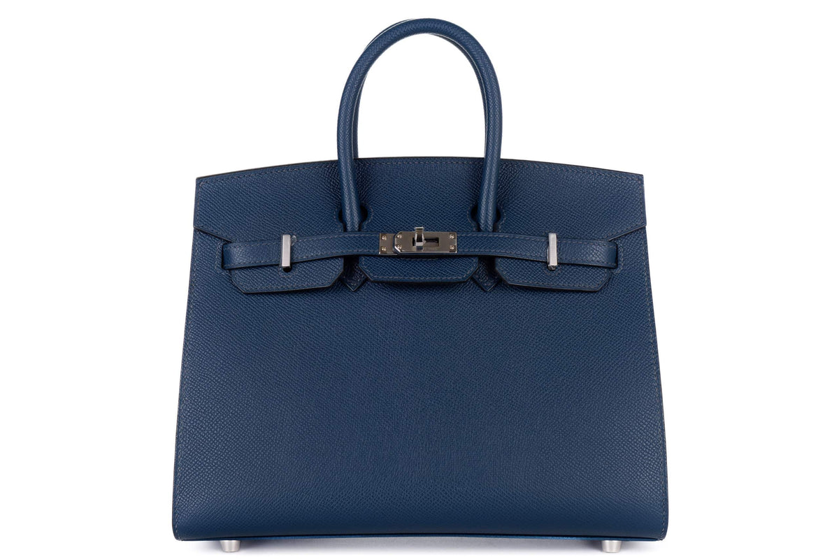 Hermès Birkin 25 Bleu De Prusse Epsom Sellier Palladium Hardware - view 1