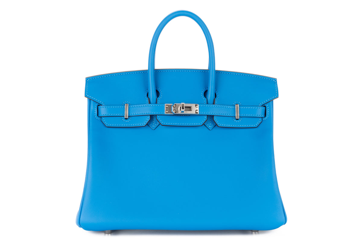 Hermès Birkin 25 Bleu Hydra Swift Palladium Hardware - view 1