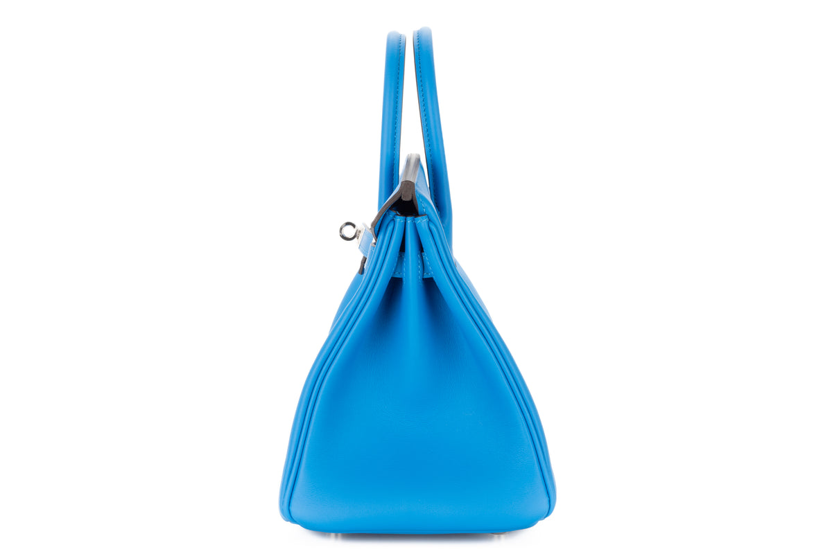 Hermès Birkin 25 Bleu Hydra Swift Palladium Hardware - view 4